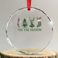 Xmas Hunting Crystal Glass Ornament Tis The Season Hunting Camo Hunter TS09