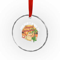 Xmas In Hawaii Crystal Glass Ornament Hawaiian Snowman You Don't Have To Shovel Sunshine TS09