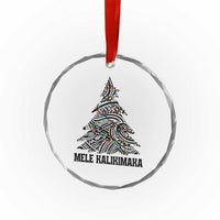 Xmas In Hawaii Crystal Glass Ornament Mele Kalikimaka Christmas Tree Kakau Tattoo TS11