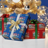 Xmas in Hawaii Wrapping Paper Roll Mele Kalikimaka Hawaiian Tropical Surfing Skeleton