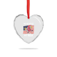 Xmas In Hawaii Heart Crystal Glass Ornament Ho Ho Hold My Beer Drunk Santa USA Flag - Wonder Print Shop