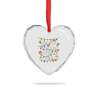Xmas In Hawaii Heart Crystal Glass Ornament This Is My Christmas Hawaiian ornamentTikis Hibiscus Flower - Wonder Print Shop