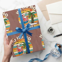 Xmas In July Santa Ho Ho Hold My Beer Wrapping Paper Roll Summer Beach Hawaii Santa USA Flag - Wonder Print Shop