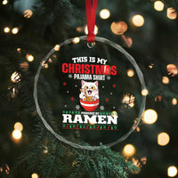 Xmas Kawaii Cat Ramen Crystal Glass Ornament Powered By Ramen Japanese Noodle Anime Manga TS09