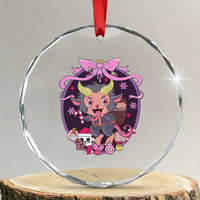 Xmas Kawaii Pastel Krampus Crystal Glass Ornament TS09