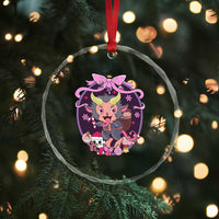 Xmas Kawaii Pastel Krampus Crystal Glass Ornament TS09