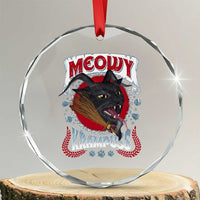 Xmas Krampus Cat Crystal Glass Ornament Meowy Krampuss Black Cat TS09
