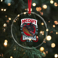 Xmas Krampus Cat Crystal Glass Ornament Meowy Krampuss Black Cat TS09