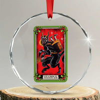 Xmas Krampus Crystal Glass Ornament American Traditional Tarot Card TS09