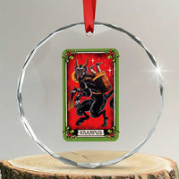 Xmas Krampus Crystal Glass Ornament American Traditional Tarot Card TS09