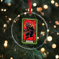 Xmas Krampus Crystal Glass Ornament American Traditional Tarot Card TS09