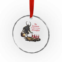 Xmas Krampus Crystal Glass Ornament He Knows If You've Been Naughty TS09