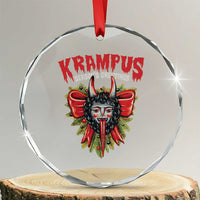 Xmas Krampus Crystal Glass Ornament Season Greeting Coquette Bow Krampus TS09