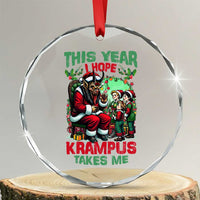 Xmas Krampus Crystal Glass Ornament This Year I Hope Krampus Takes Me TS09