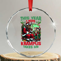 Xmas Krampus Crystal Glass Ornament This Year I Hope Krampus Takes Me TS09