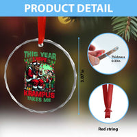 Xmas Krampus Crystal Glass Ornament This Year I Hope Krampus Takes Me TS09