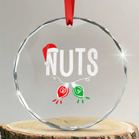 Xmas Matching Couple Crystal Glass Ornament Chestnuts Xmas Funny Nuts TS02