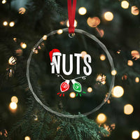 Xmas Matching Couple Crystal Glass Ornament Chestnuts Xmas Funny Nuts TS02