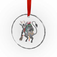 Xmas Merry Krampus Crystal Glass Ornament Naughty Horror Evil Xmas Psychobilly - Wonder Print Shop