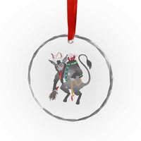 Xmas Merry Krampus Crystal Glass Ornament Naughty Horror Evil Xmas Psychobilly TS02