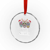 Xmas Mexico Feliz Navidad Crystal Glass Ornament Mexican Sugar Skulls Reindeer Santa TS09