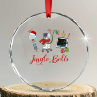 Xmas Nurse Crystal Glass Ornament Jingle Bells Telemetry Respiratory Therapist TS09