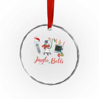 Xmas Nurse Crystal Glass Ornament Jingle Bells Telemetry Respiratory Therapist TS09
