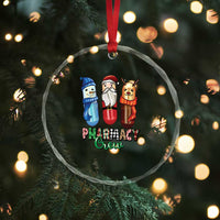 Xmas Pharmacist Crystal Glass Ornament Snowman Reindeer Santa Pharmacy Crew TS09