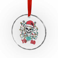 Xmas Pirate Skull Crystal Glass Ornament Yo Ho Ho Boat Cruise Xmas Crossbones TS02