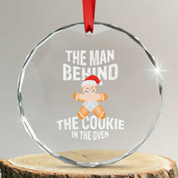 Xmas Pregnancy Crystal Glass Ornament The Man Behind The Cookie In The Oven Gingerbread Baby TS09