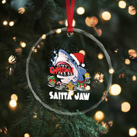 Xmas Shark Santa Jaws Crystal Glass Ornament TS09