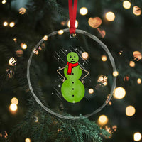 Xmas Snowman Crystal Glass Ornament Funny Angry Snowmen TS12