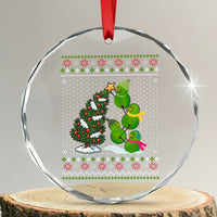 Xmas Snowman Squad Crystal Glass Ornament Funny Holiday Snowmen With Xmas Tree TS12
