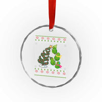 Xmas Snowman Squad Crystal Glass Ornament Funny Holiday Snowmen With Xmas Tree TS12
