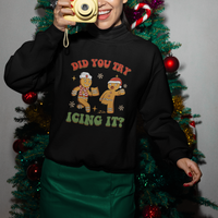 Nurse Christmas Sweatshirt Did You Try Icing It Funny Saying - Wonder Print Shop