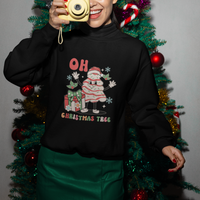 Oh Christmas Tree Retro Groovy Sweatshirt - Wonder Print Shop
