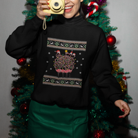 Funny Flamingo Family Christmas Light Tangled Sweatshirt - Wonder Print Shop