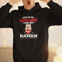 Kawaii Cat Powered By Ramen Christmas Japanese Noodle Hoodie - Wonder Print Shop