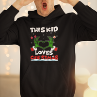 Funny Christmas Hoodie This Kid Loves Xmas Skeleton Heart - Wonder Print Shop