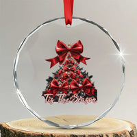 Xmas Tree Coquette Tis The Season Crystal Glass Ornament TS09