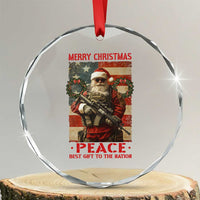 Xmas Veteran Crystal Glass Ornament Peace Best Gift To The Nation Santa Army TS09
