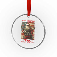 Xmas Veteran Crystal Glass Ornament Peace Best Gift To The Nation Santa Army TS09