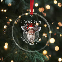 Xmas Viking Crystal Glass Ornament I Was Odin Before Christmas Came Santa Viking Warriors TS11