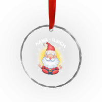 Xmas Yoga Crystal Glass Ornament Nama Sleigh Cute Santa TS09