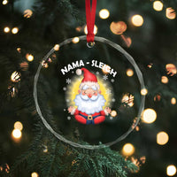 Xmas Yoga Crystal Glass Ornament Nama Sleigh Cute Santa TS09