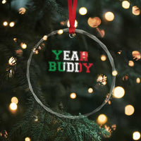Yeah Buddy Italian Flag Crystal Glass Ornament Vintage Retro - Wonder Print Shop