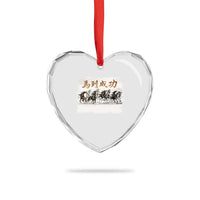 Year of The Horse 2026 Heart Crystal Glass Ornament Gallop Of The 8 Horses Lunar New Year