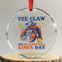 Yee Claw Lobster Crystal Glass Ornament It's a Crawfish Kinda Day Summer Beach Vaction Gift
