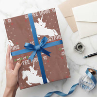 Yee Haw It Is Christmas Wrapping Paper Roll Funny Ugly Xmas Rodeo Gift For Cowgirl - Wonder Print Shop