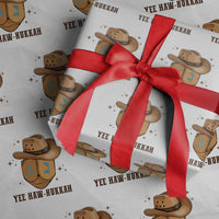 Yee Haw Nukkah Wrapping Paper Roll Funny Cowboy Hanukkah - Wonder Print Shop
